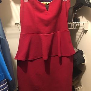 Red strapless dress 💃🏻